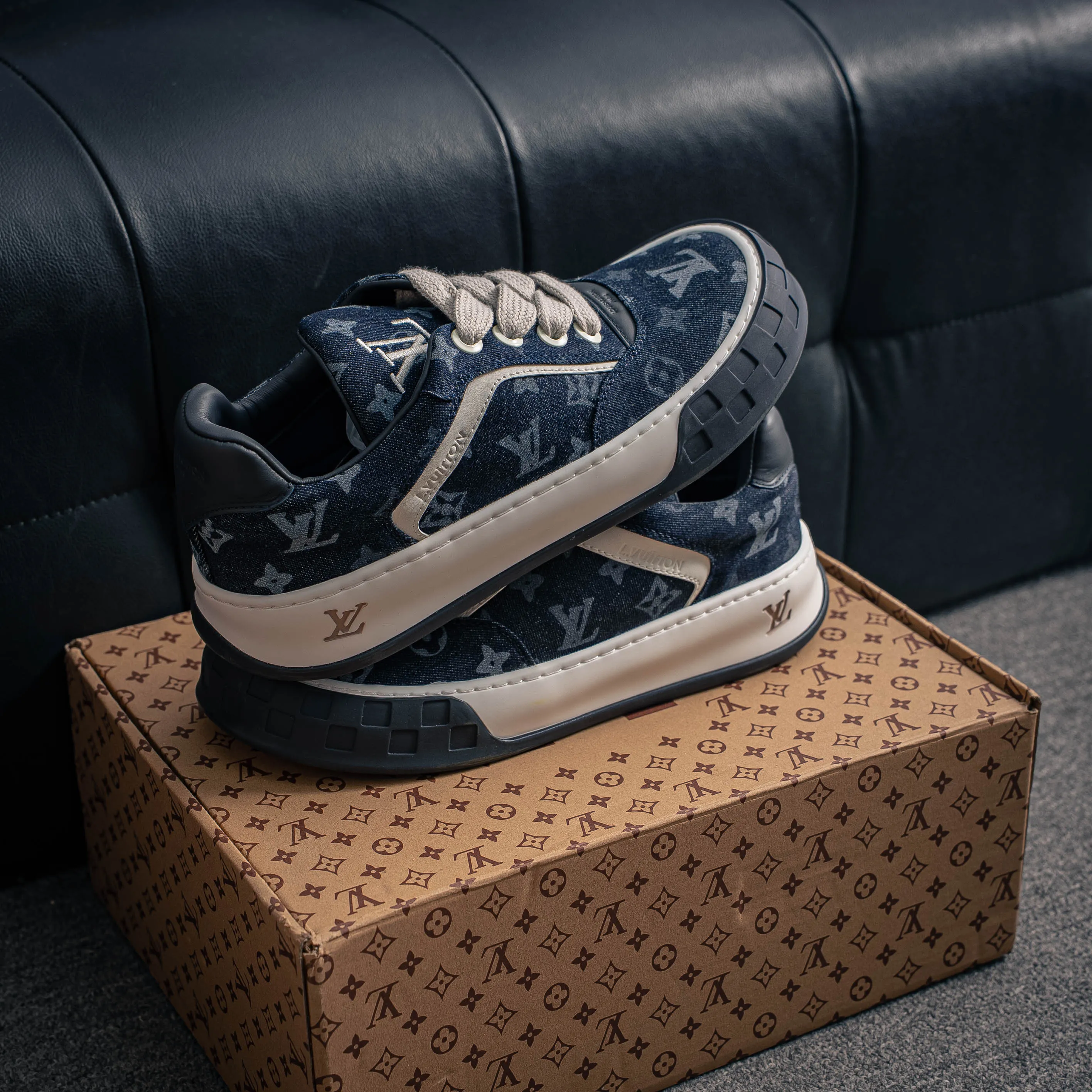 # LOUIS VUITTON Tilted Series｜2026 LV Tilted Low Sneakers Series Low-Top Retro Skate Shoes Men Shoes｜ ｜ ✦